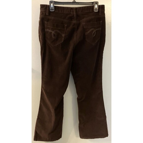 Classic Elements Womens Petite Dark Brown Corduroy Pants Size 12P - Picture 5 of 5